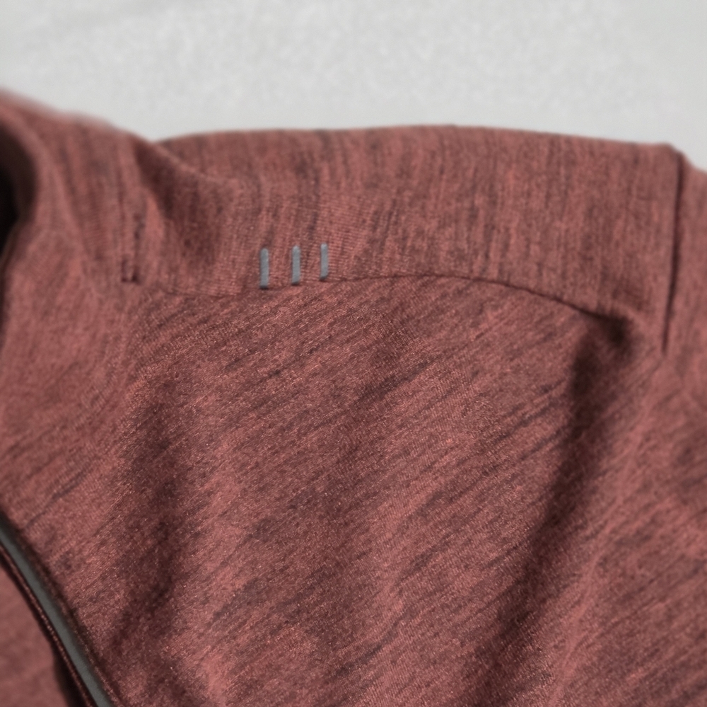 Lululemon Men's Surge Warm Half Zip Pullover – Heathered Brick Red – Size Medium - Picture 6 of 11